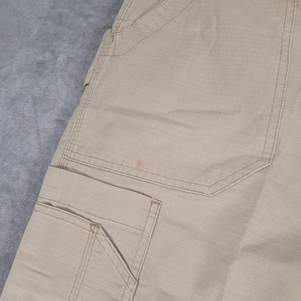 Carhartt Khaki Cargo Work Pants Tactical Ripstop Cotton Utility Trousers Mens XL